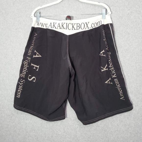 VINTAGE AKA Kickbox Men Activewear Shorts 32 Fight Kickboxing Javier Mendez MMA‎ - Picture 8 of 13
